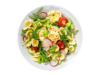 pasta with rucola on a white plate